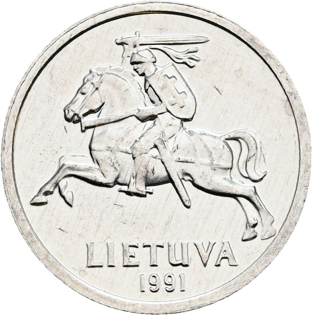1 Centas 1991 – Rückseite