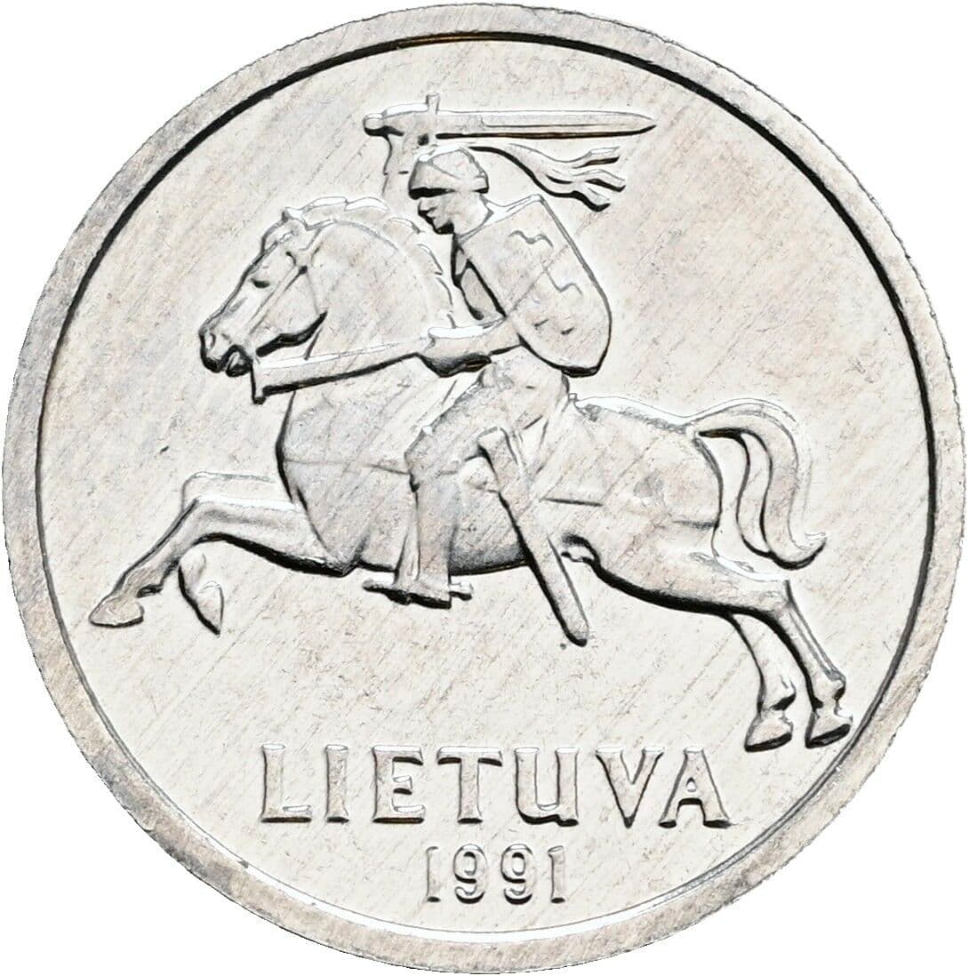 1 Centas 1991 – Rückseite