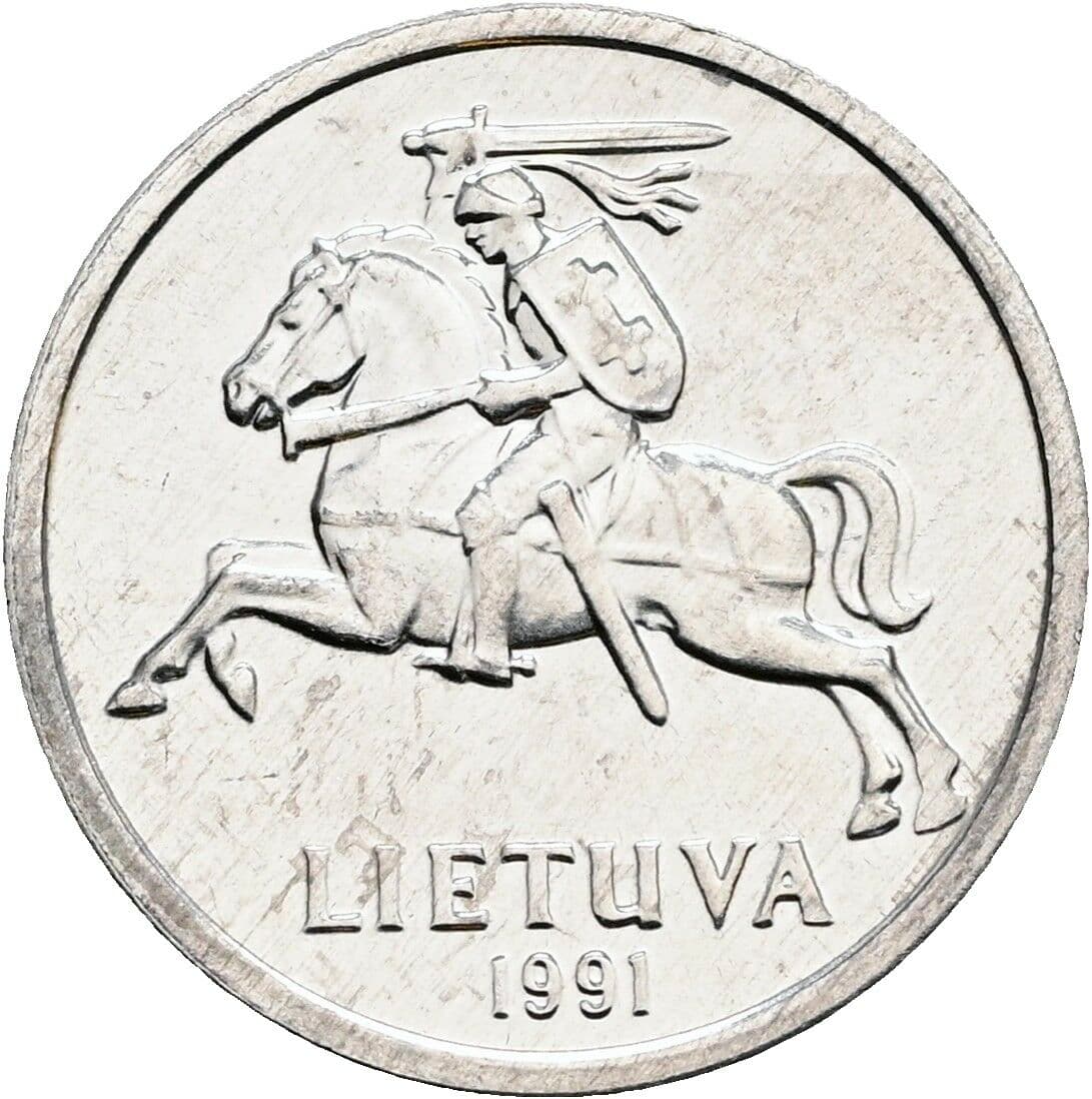 1 Centas 1991 – Rückseite