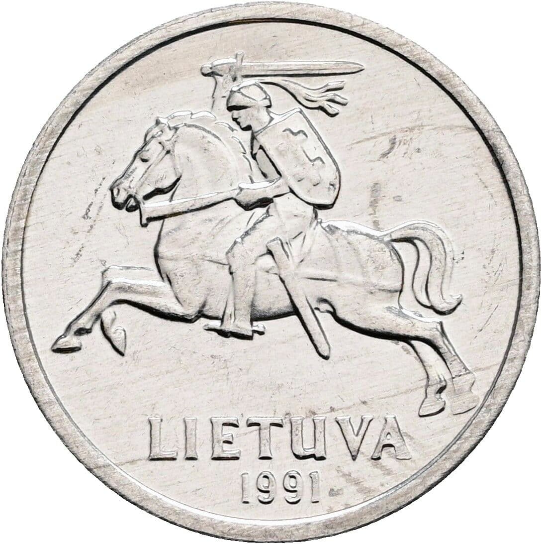 1 Centas 1991 – Rückseite