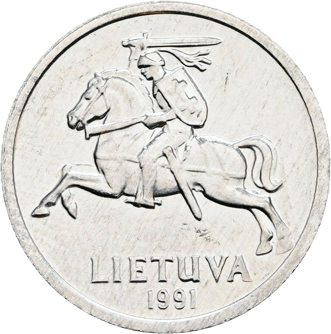 1 Centas 1991 – Rückseite