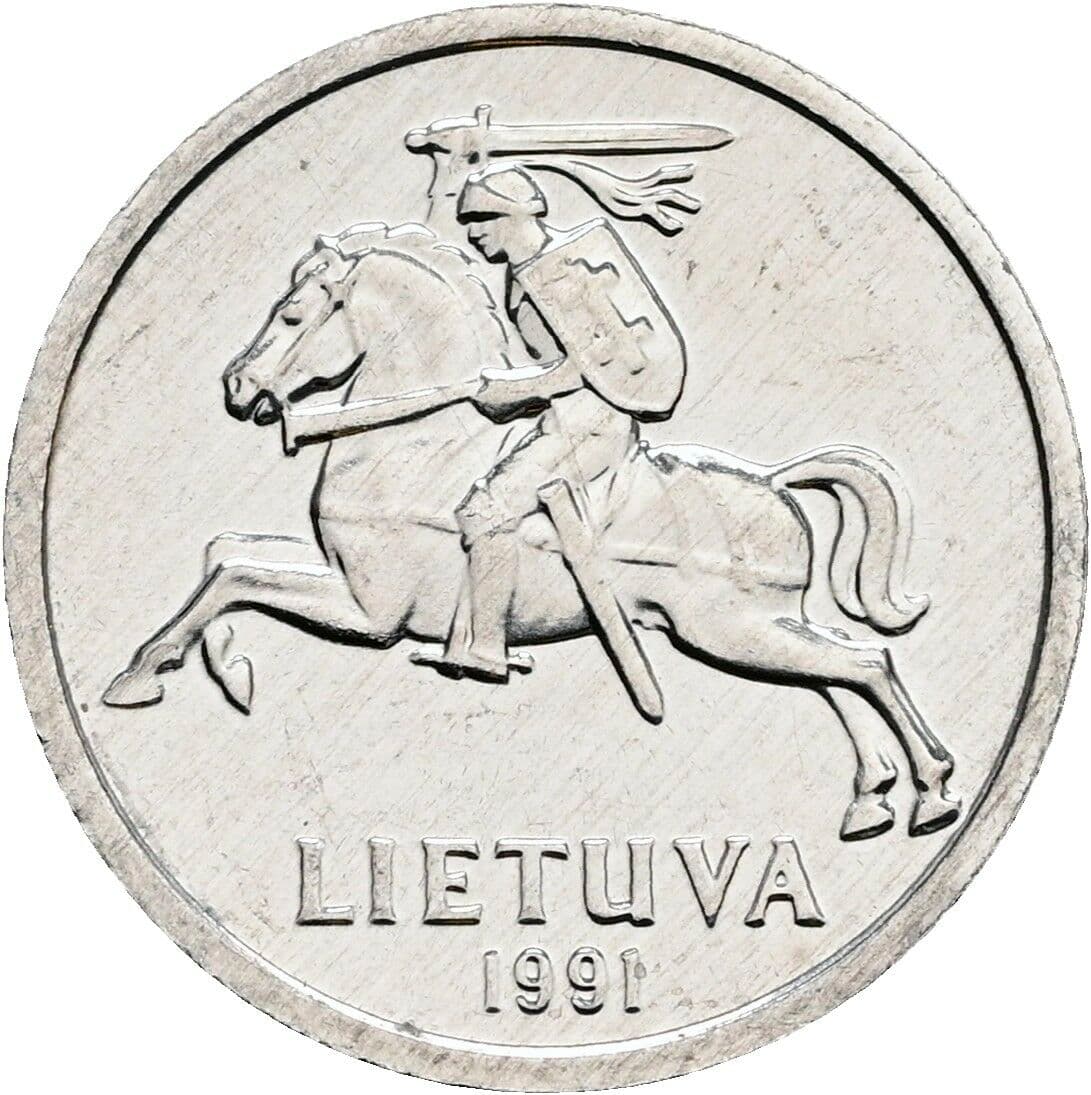 1 Centas 1991 – Rückseite