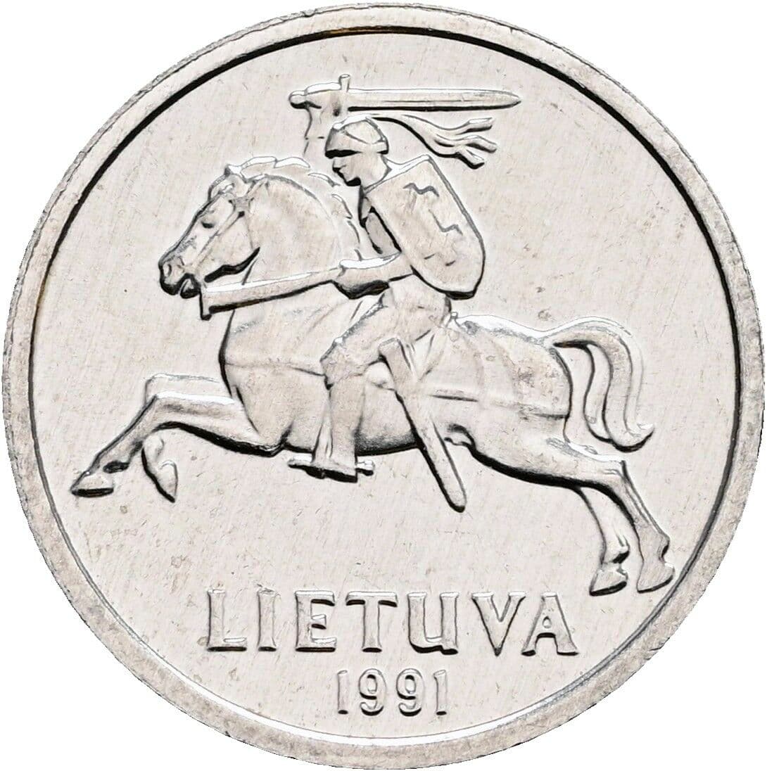 1 Centas 1991 – Rückseite
