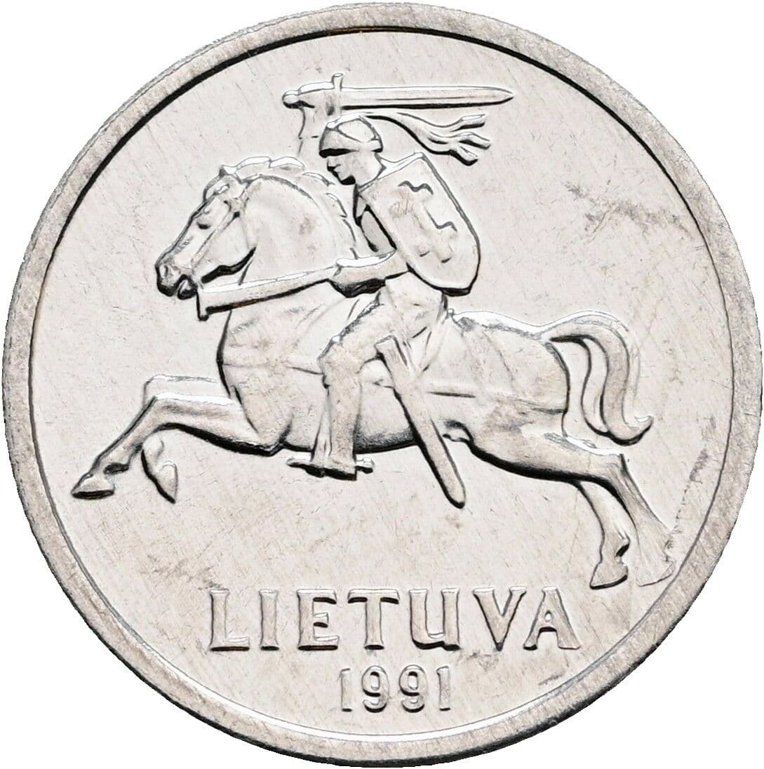 1 Centas 1991 – Rückseite