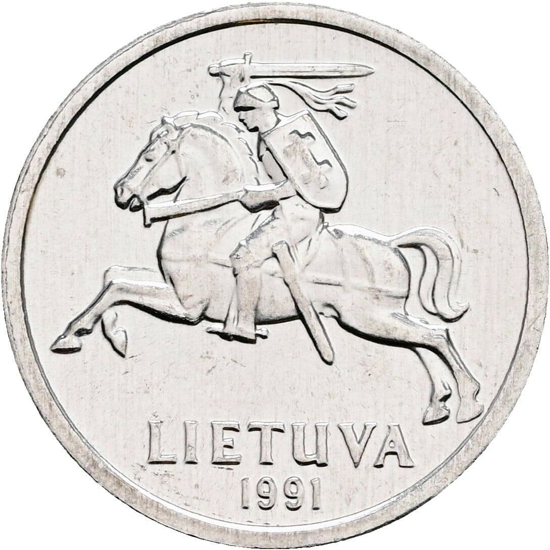 1 Centas 1991 – Rückseite