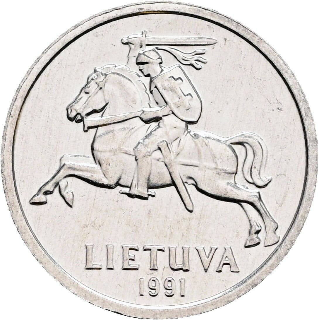 1 Centas 1991 – Rückseite