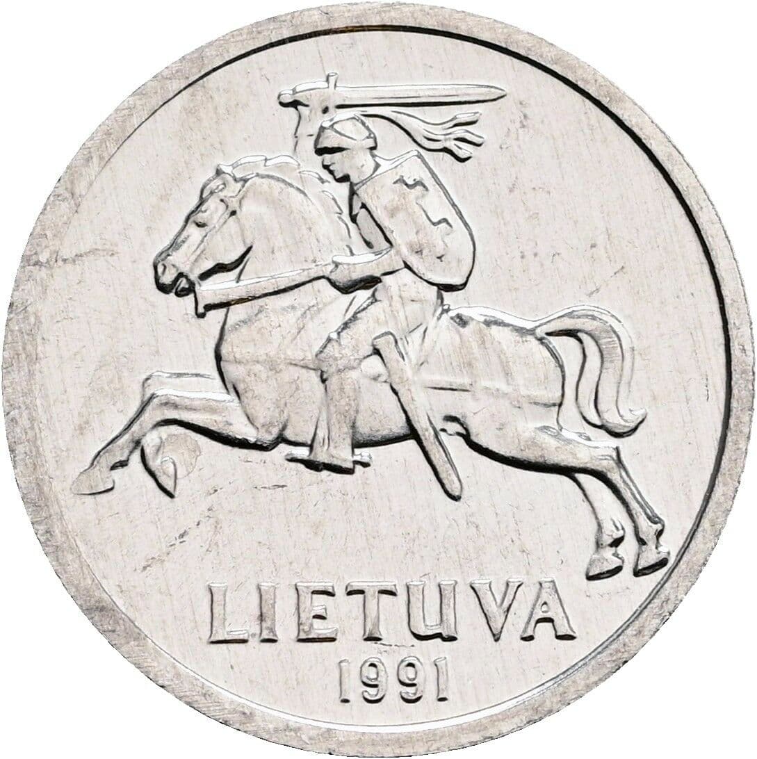 1 Centas 1991 – Rückseite