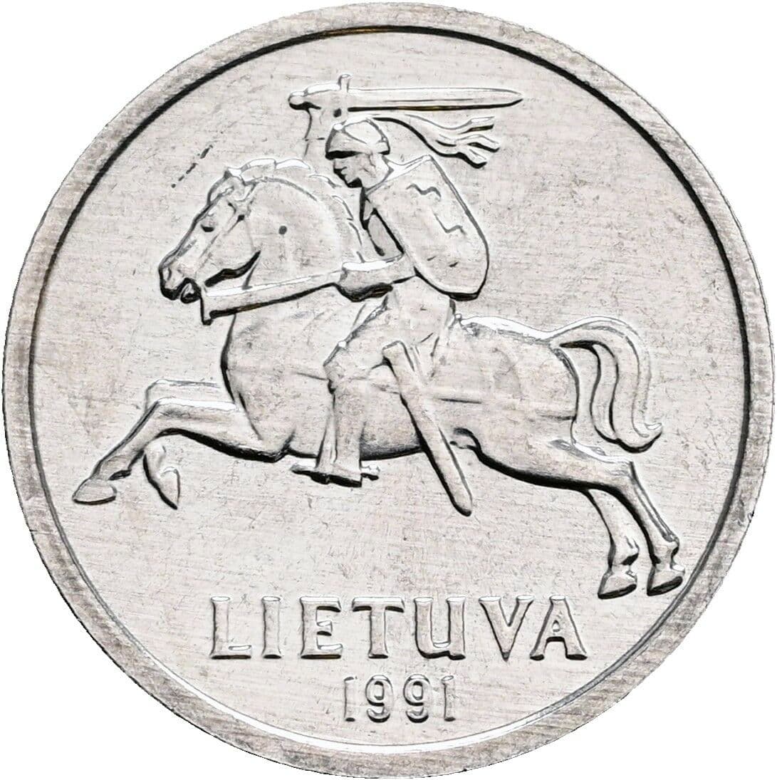 1 Centas 1991 – Rückseite