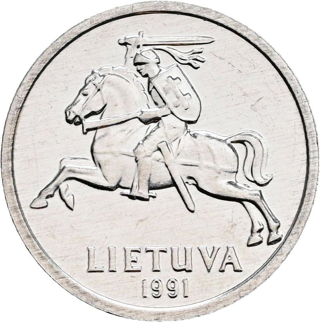 1 Centas 1991 – Rückseite