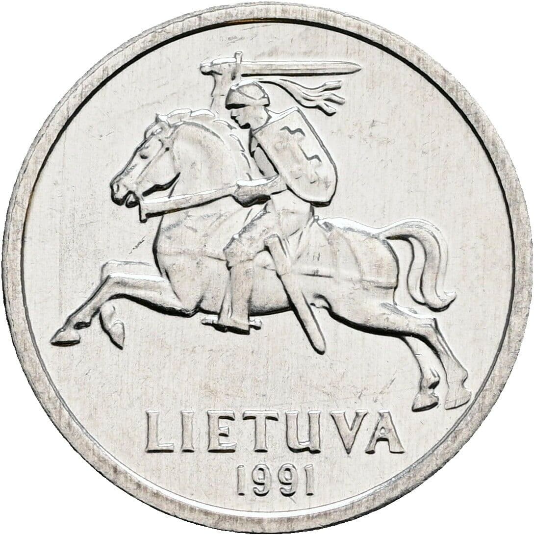 1 Centas 1991 – Rückseite
