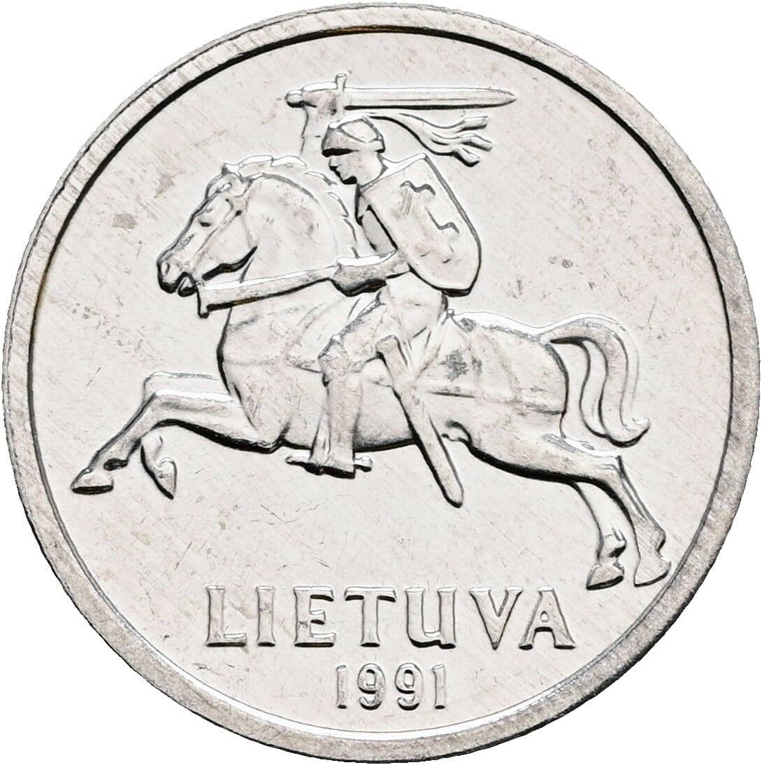 1 Centas 1991 – Rückseite