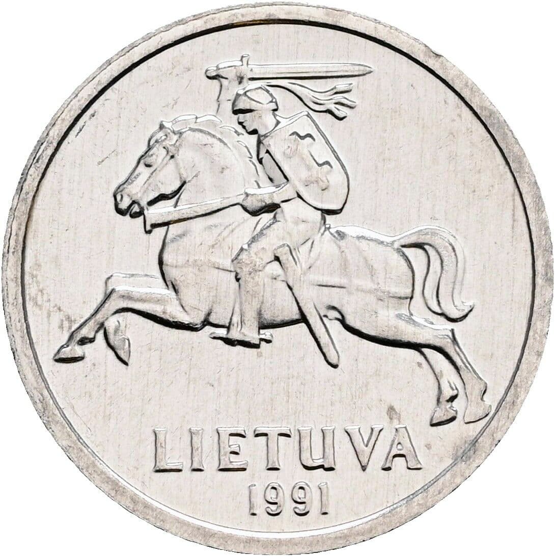 1 Centas 1991 – Rückseite