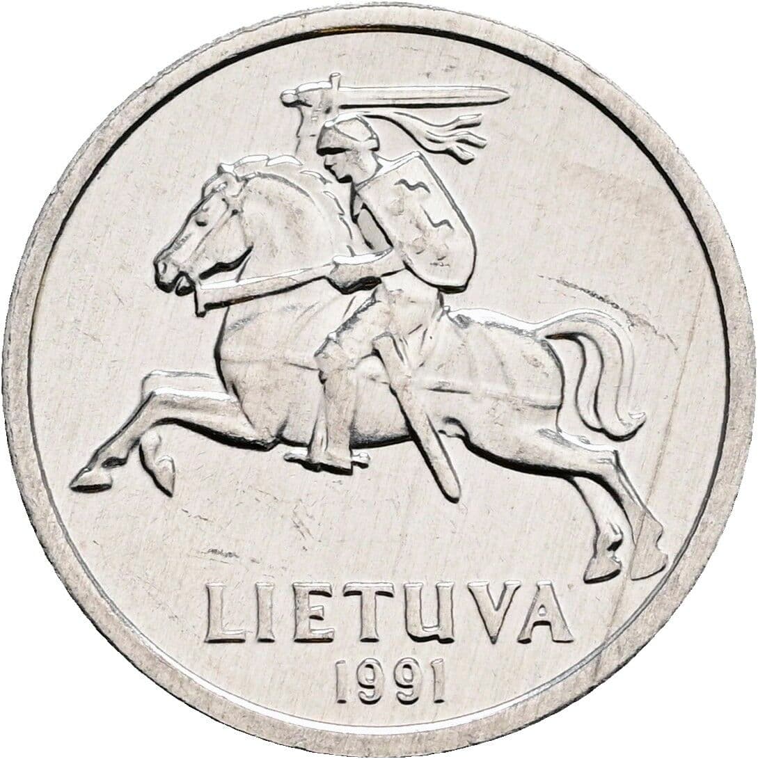 1 Centas 1991 – Rückseite