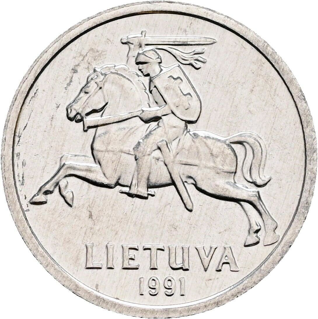 1 Centas 1991 – Rückseite