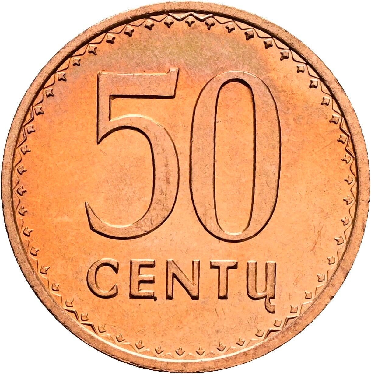 50 Centu 1991 – Vorderseite