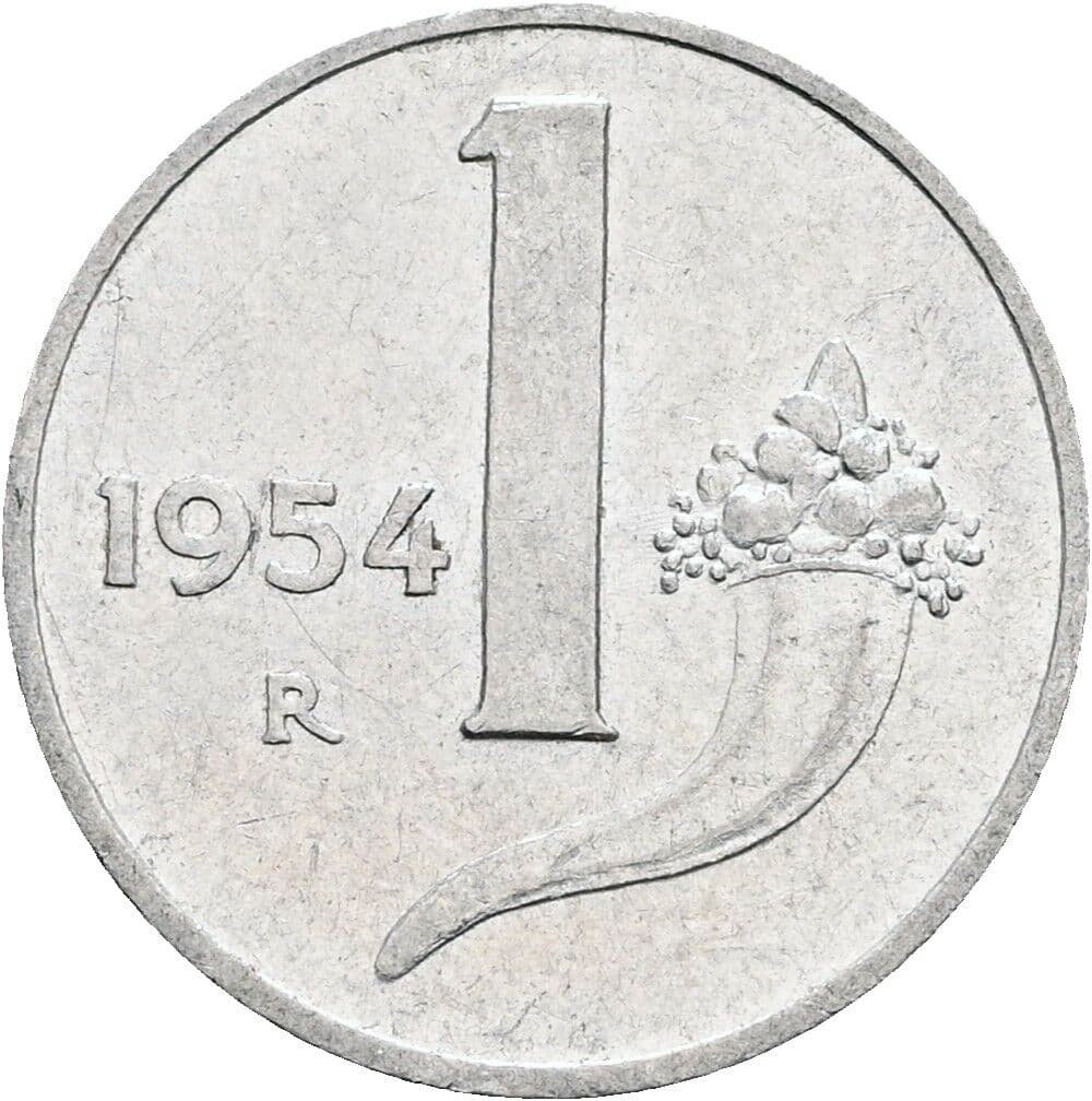 1 Lira 1954 – Vorderseite