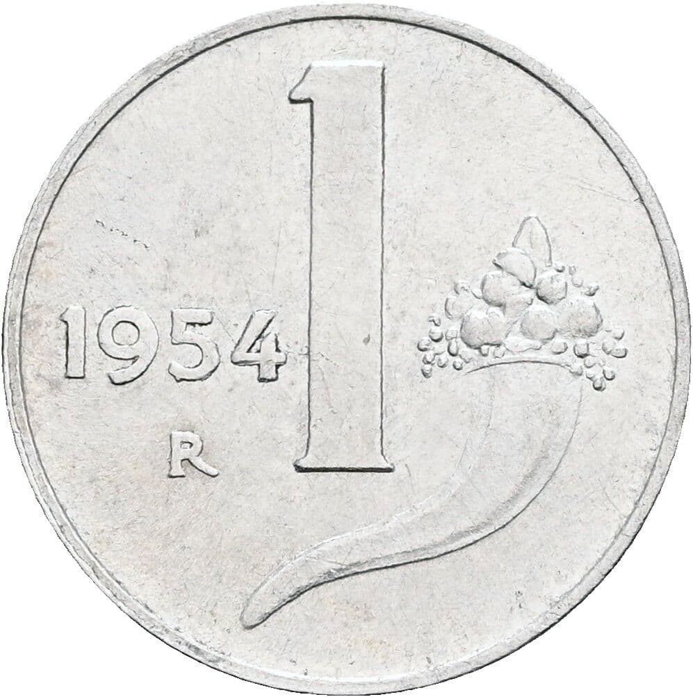 1 Lira 1954 – Vorderseite