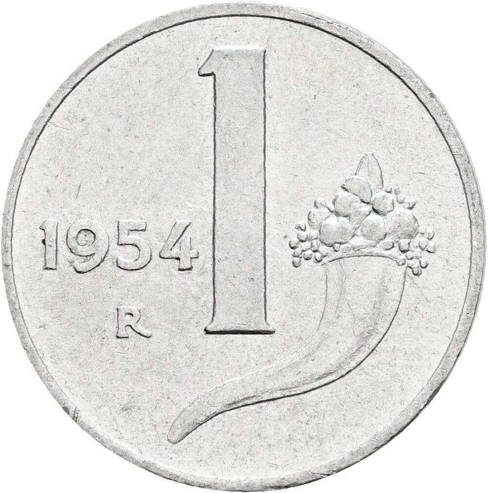 1 Lira 1954 – Vorderseite