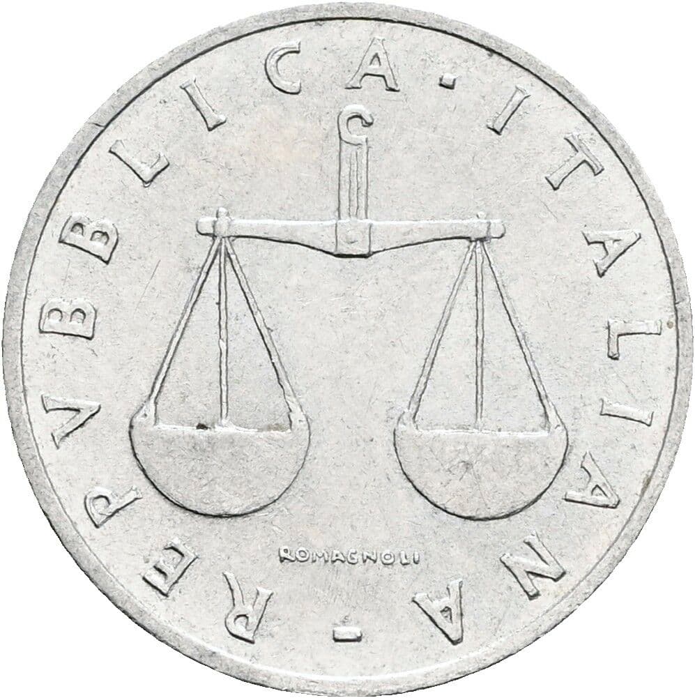 1 Lira 1955 – Rückseite