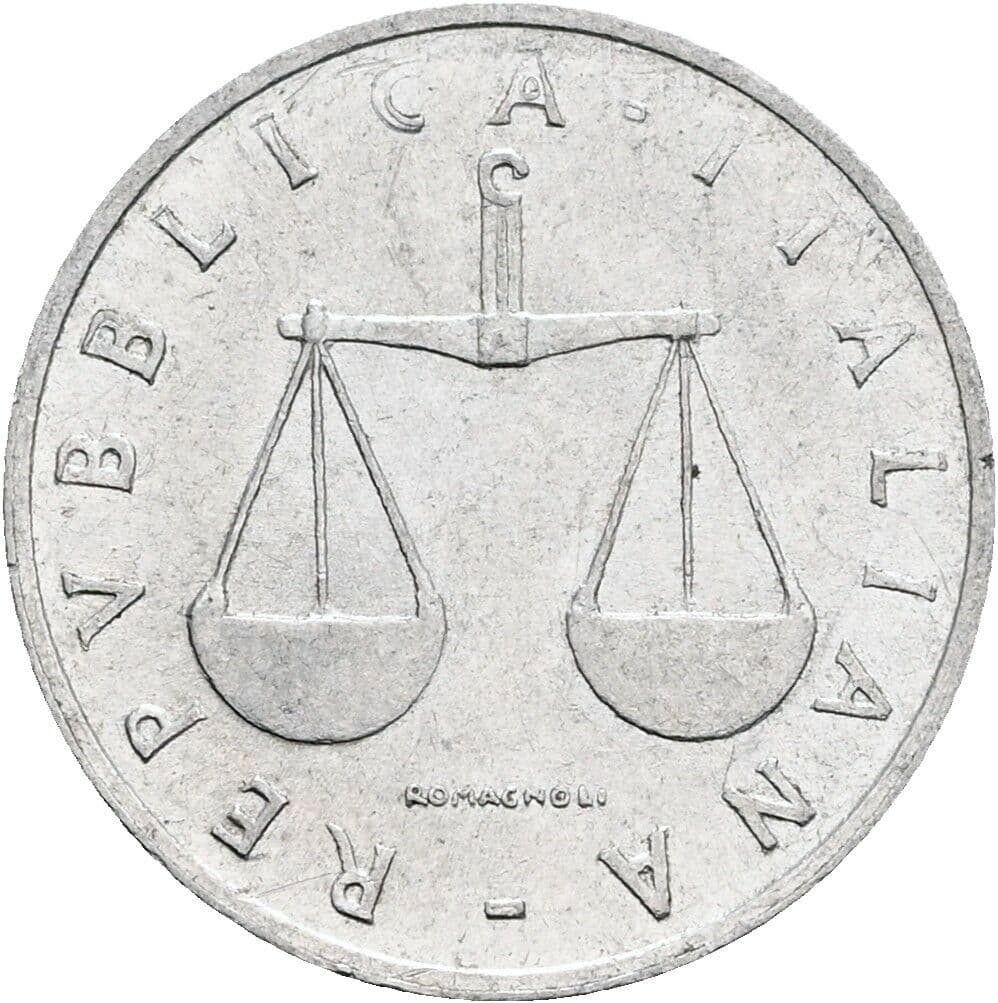 1 Lira 1954 – Rückseite