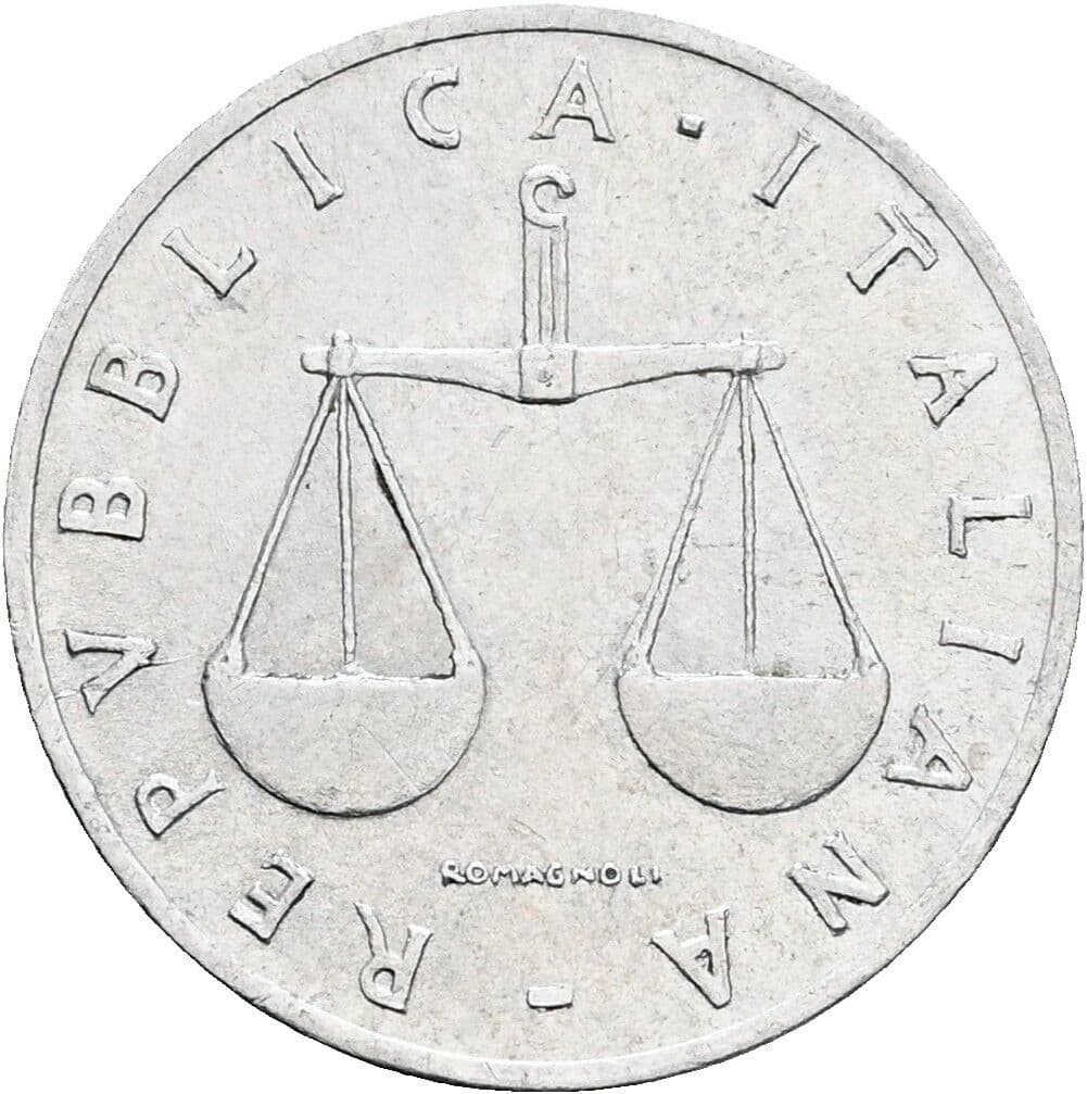 1 Lira 1954 – Rückseite