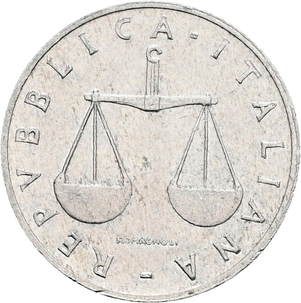 1 Lira 1958 – Rückseite