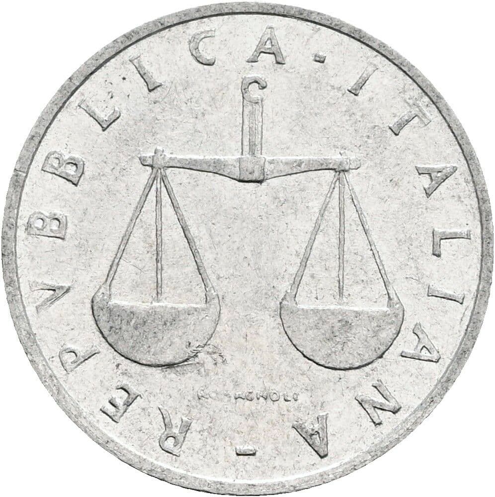 1 Lira 1954 – Rückseite