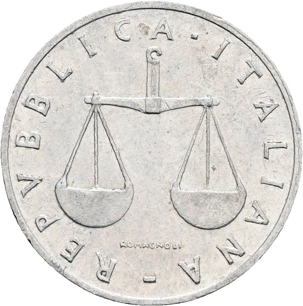 1 Lira 1954 – Rückseite