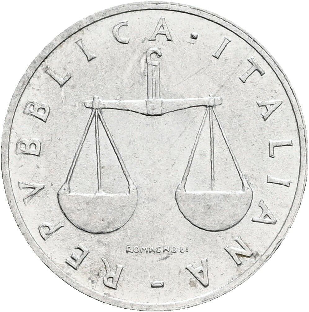 1 Lira 1954 – Rückseite