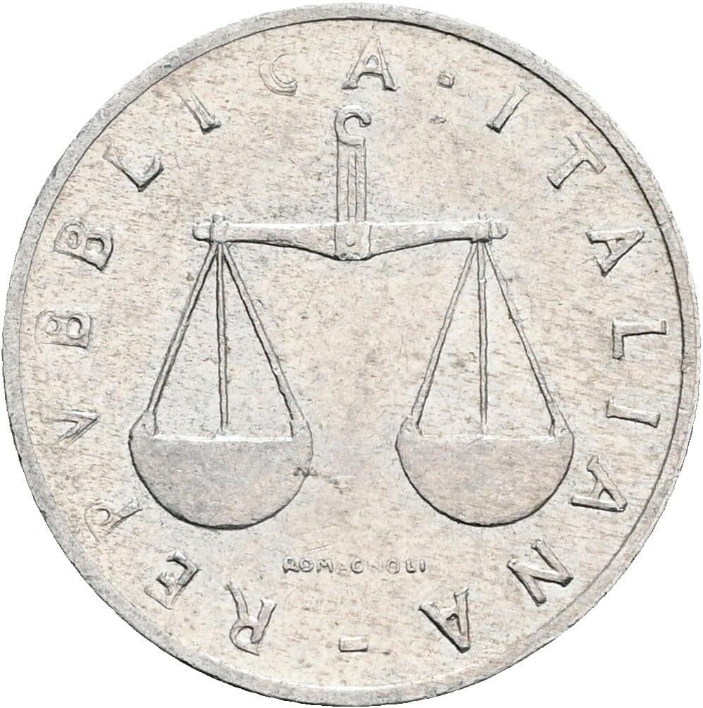 1 Lira 1958 – Rückseite