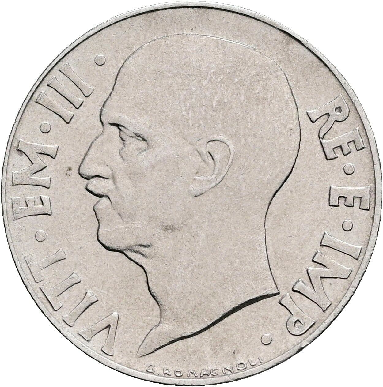 20 Centesimi Vittorio Emanuele III. 1900-1946 1942 – Rückseite