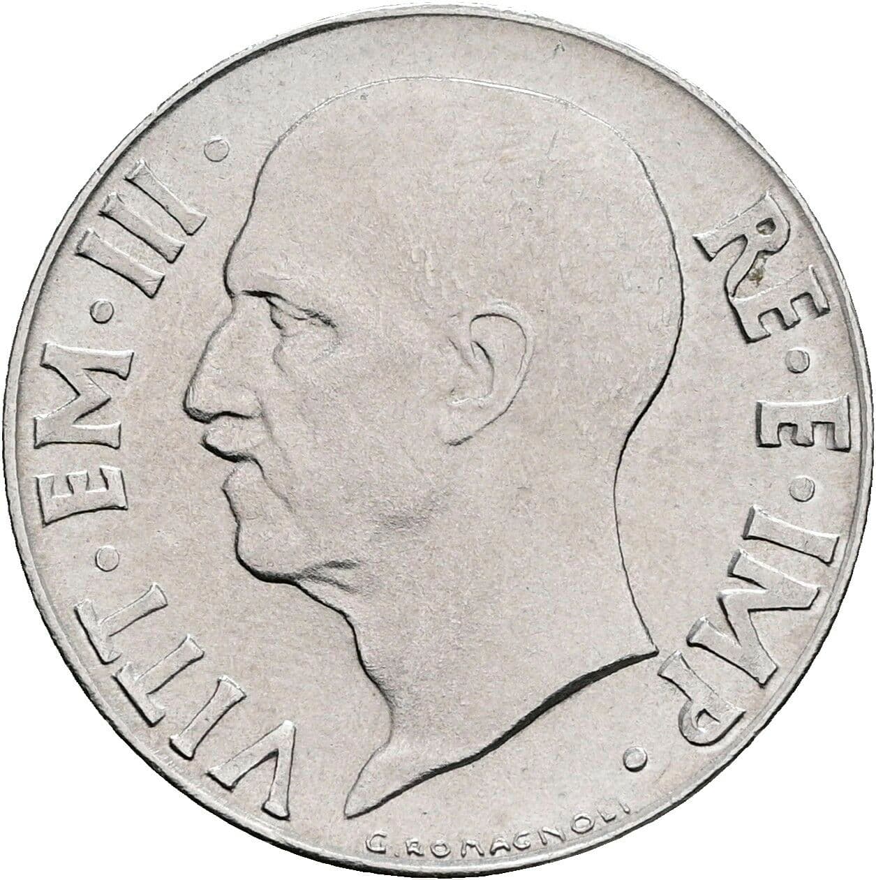 20 Centesimi Vittorio Emanuele III. 1900-1946 1943 – Rückseite