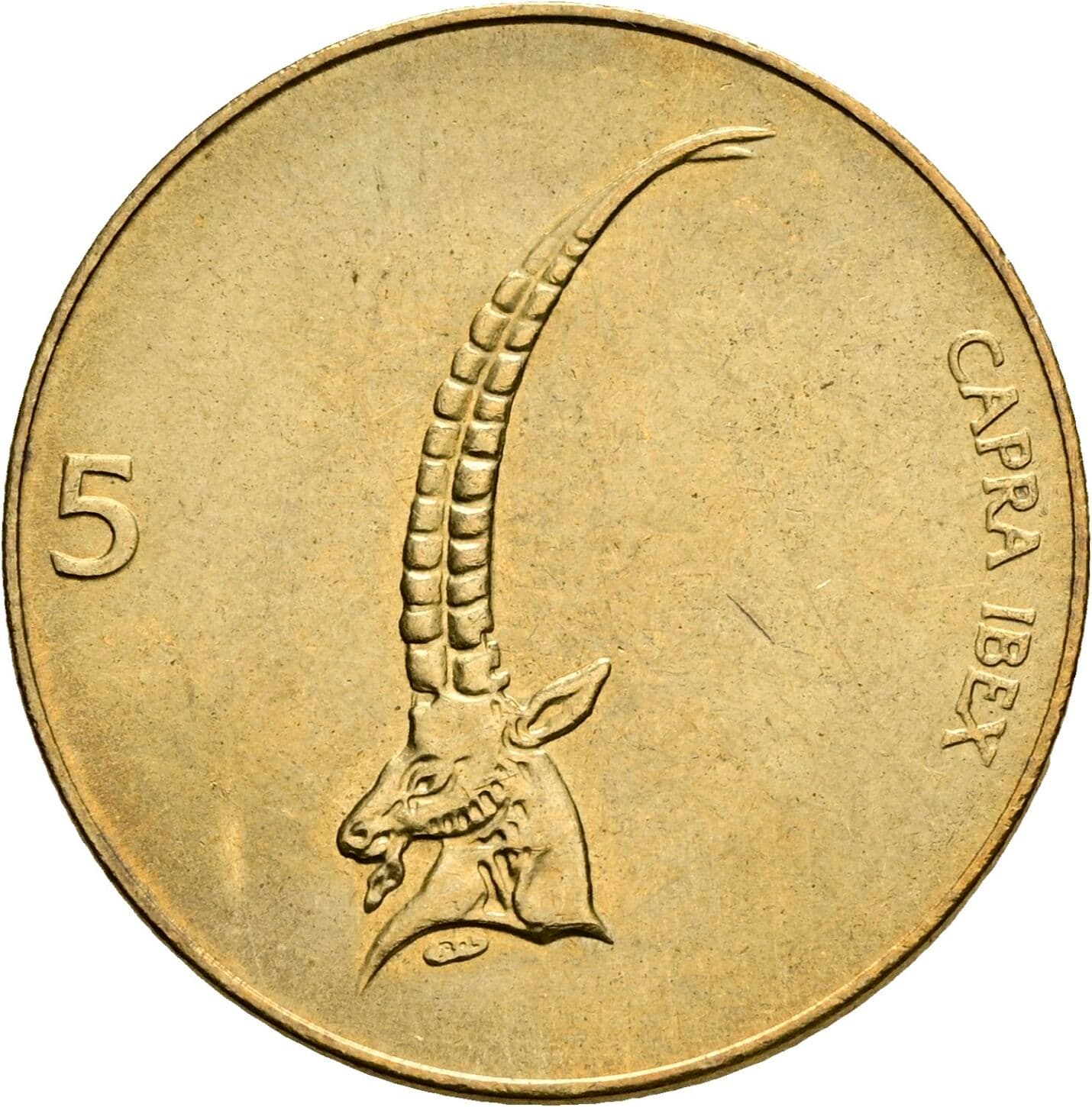 5 Tolarjev 1993 – Rückseite