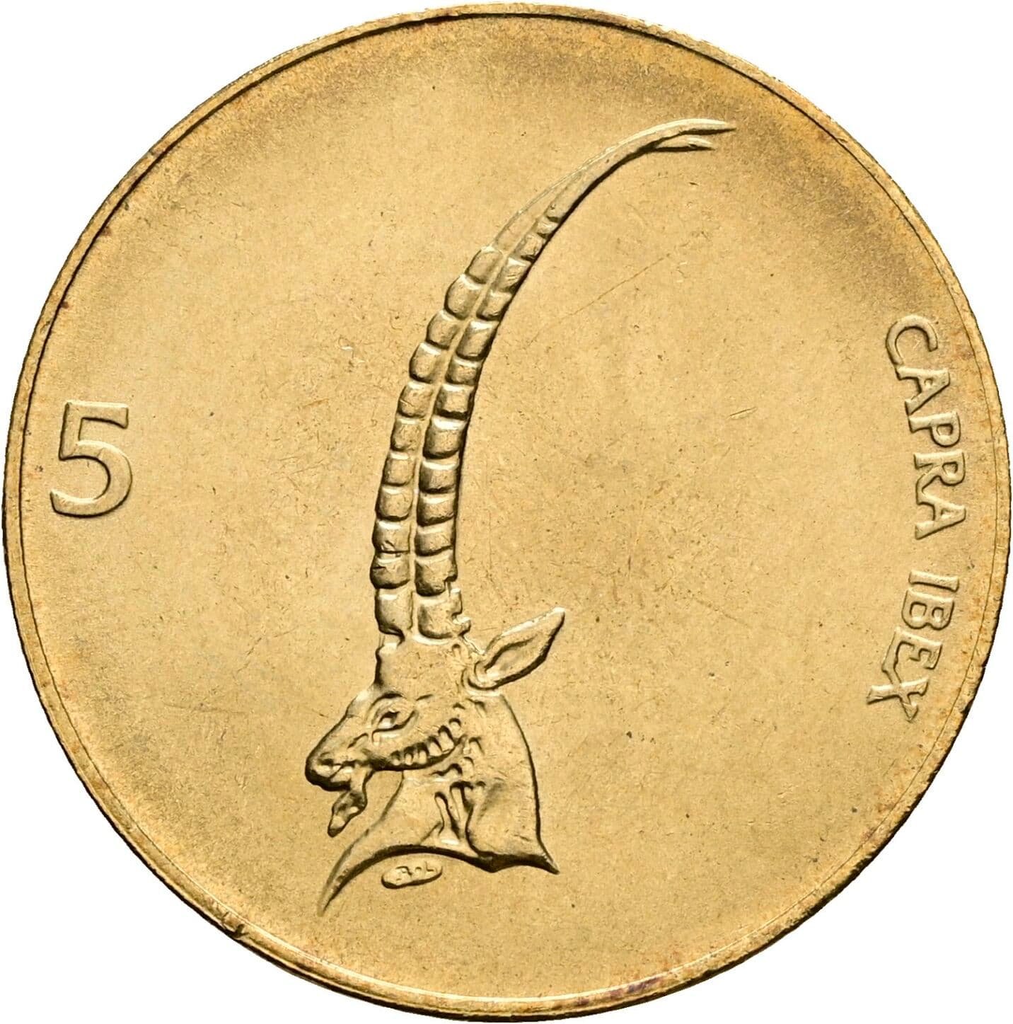 5 Tolarjev 1993 – Rückseite