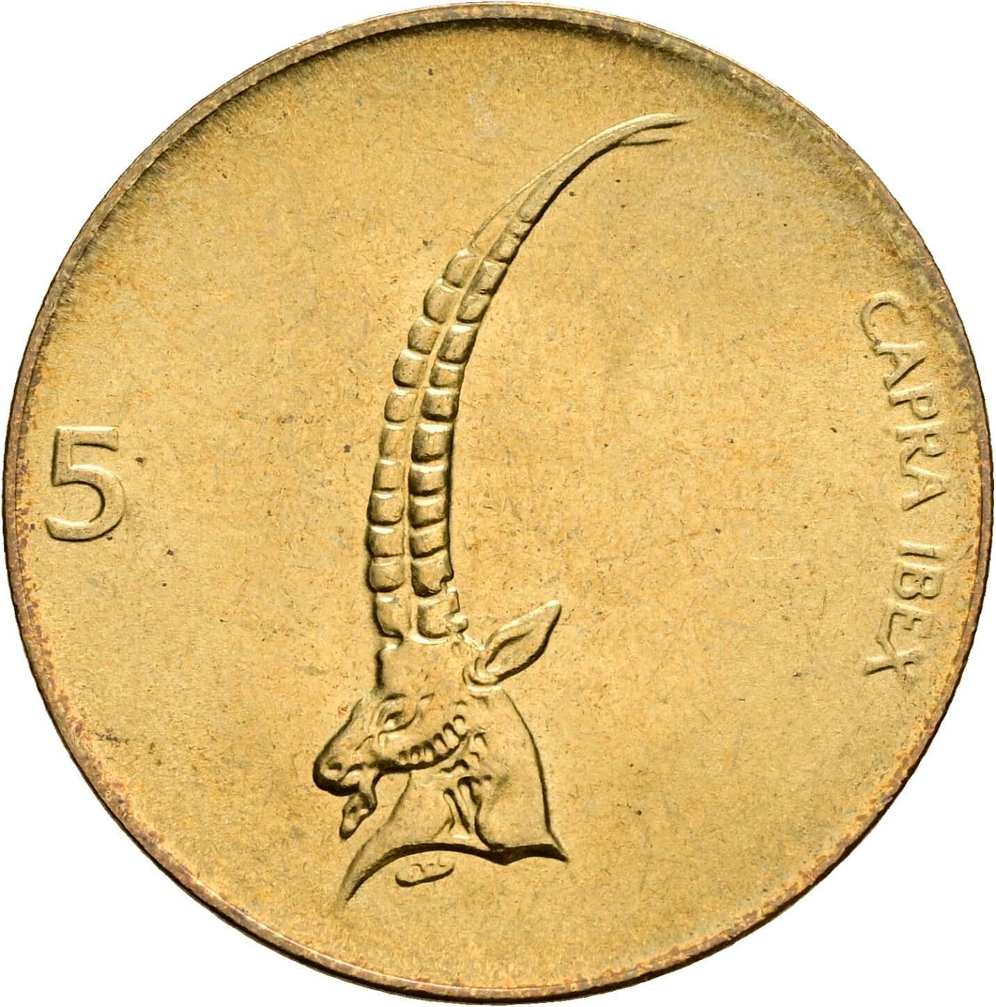 5 Tolarjev 1993 – Rückseite