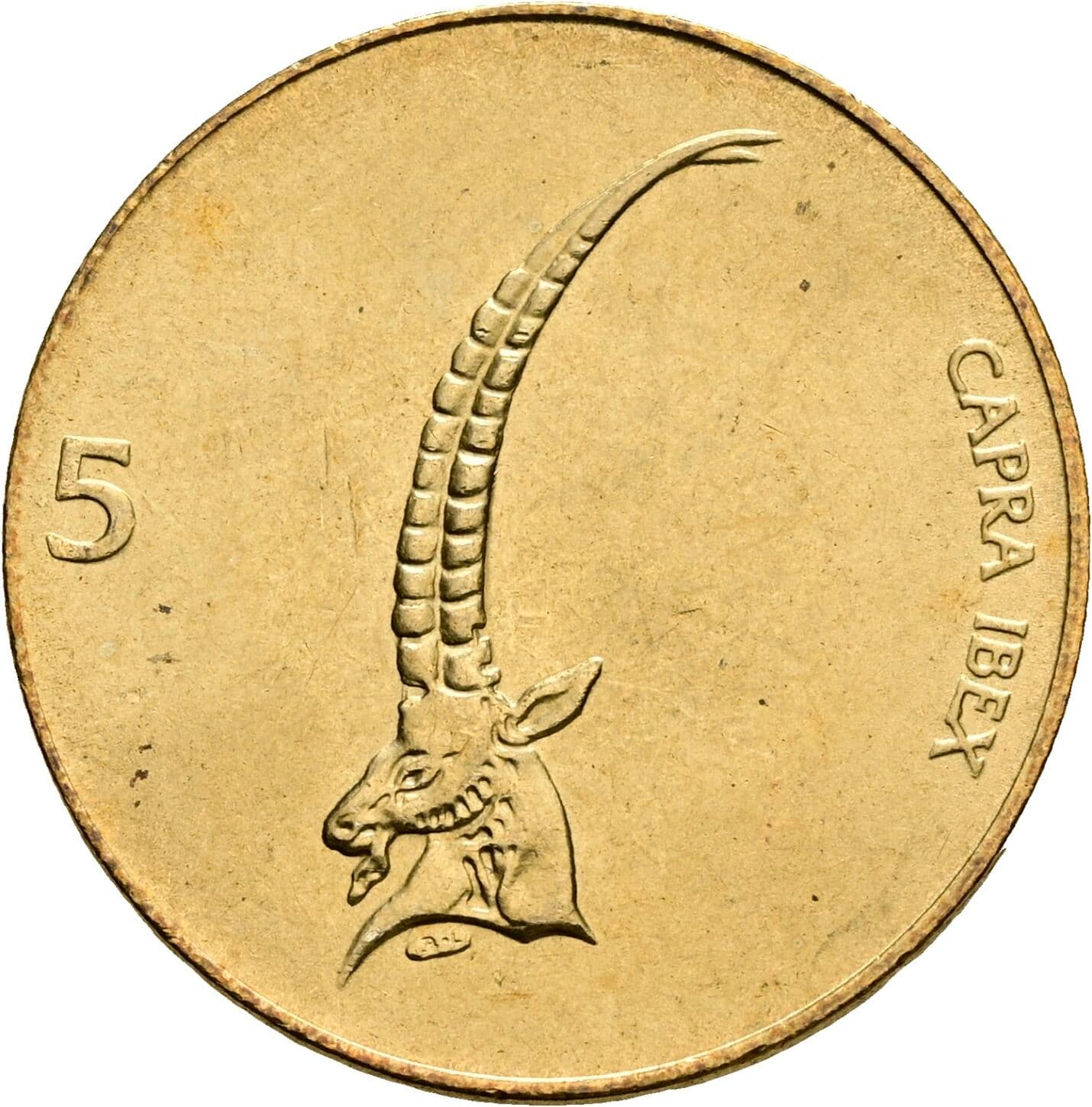 5 Tolarjev 1993 – Rückseite