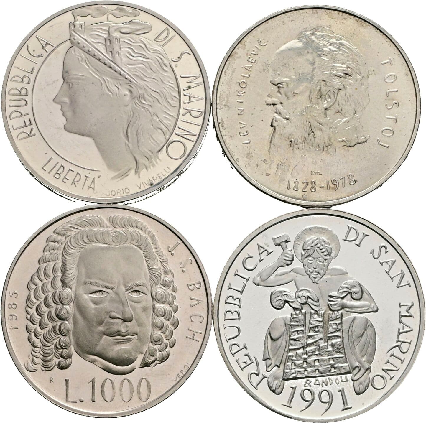 Lot 4 Stück 1000 Lire