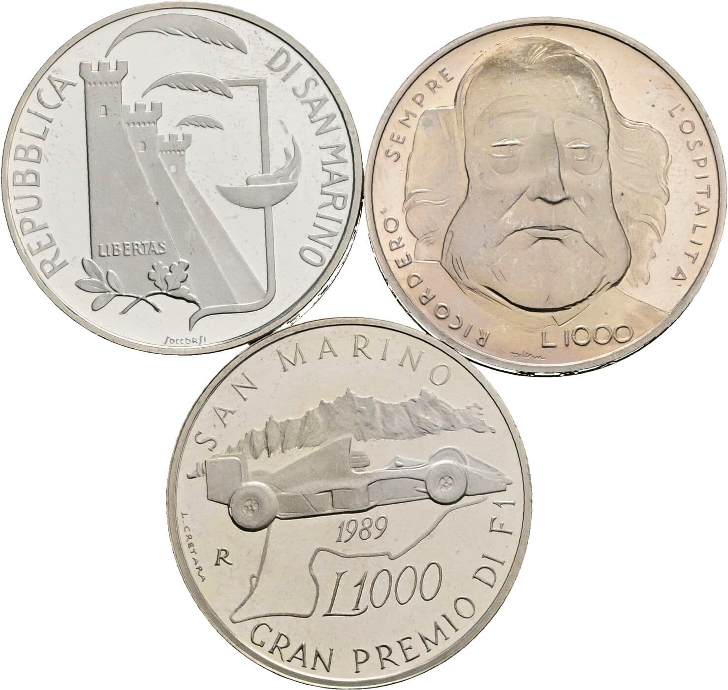 Lot 3 Stück 1000 Lire