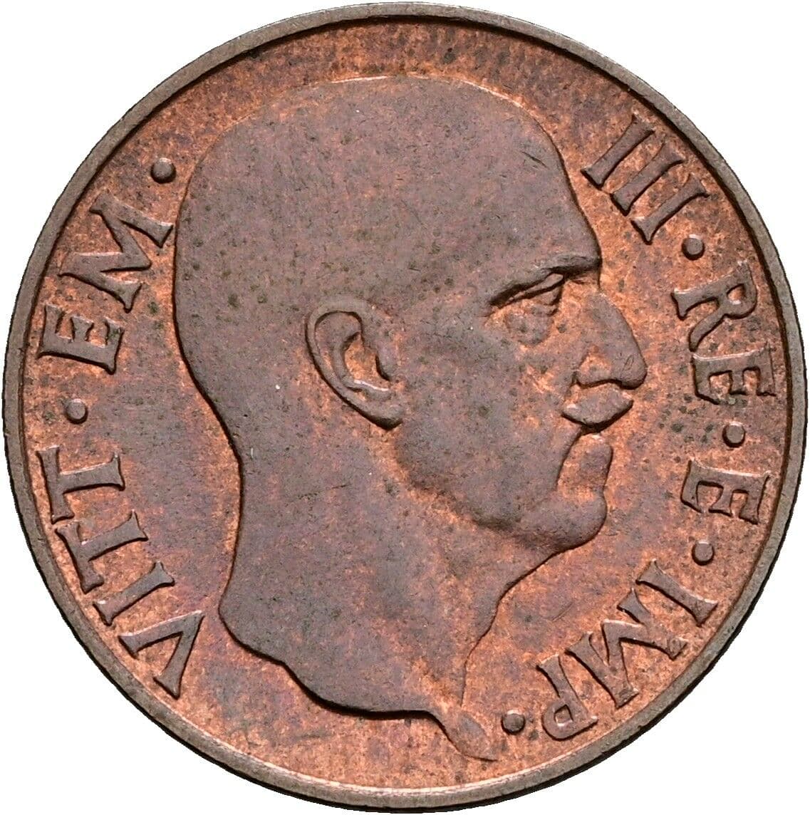 5 Centesimi Vittorio Emanuele III. 1900-1946 1937 – Vorderseite