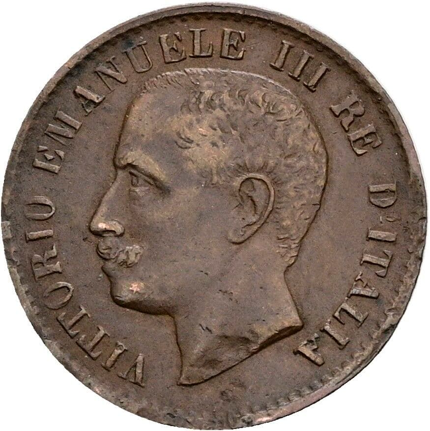 1 Centesimo Vittorio Emanuele III. 1900-1946 1904 – Vorderseite