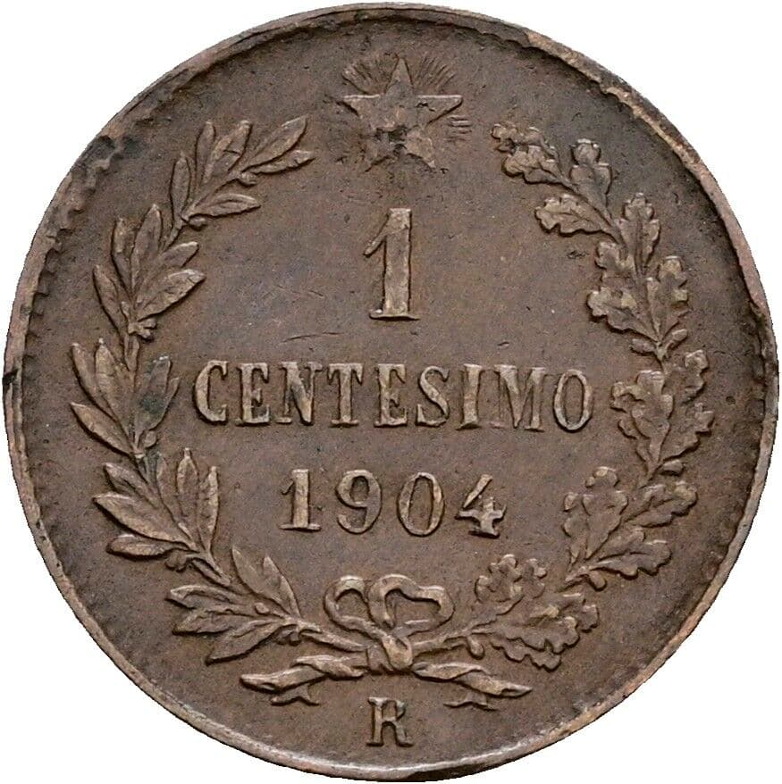 1 Centesimo Vittorio Emanuele III. 1900-1946 1904 – Rückseite