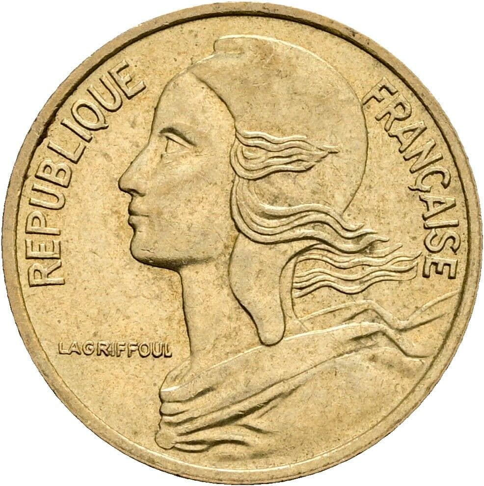 5 Centimes 1980 – Vorderseite