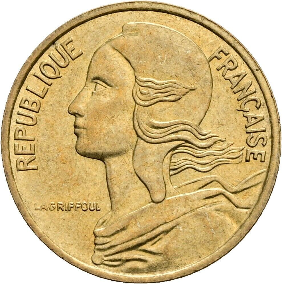 5 Centimes 1981 – Vorderseite