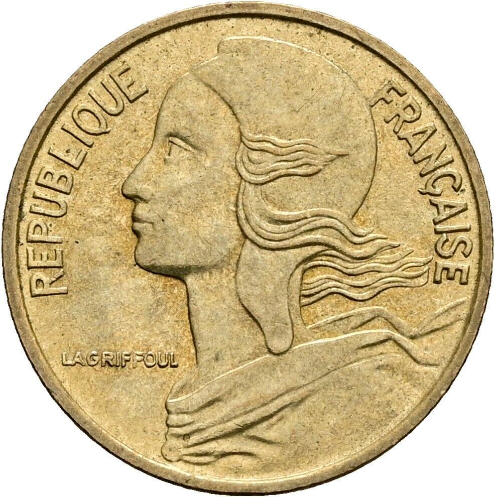 5 Centimes 1982 – Vorderseite