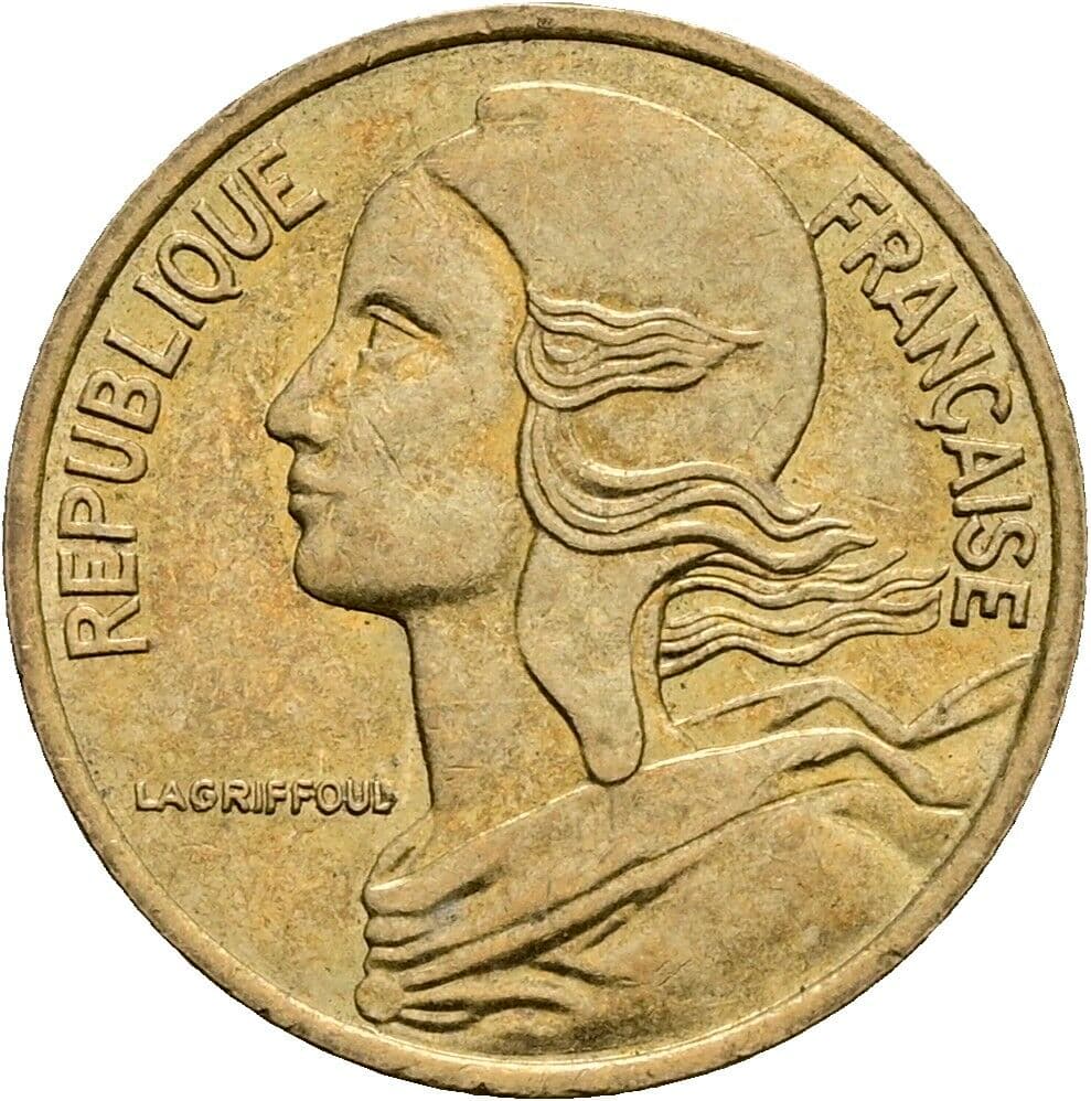 5 Centimes 1980 – Vorderseite