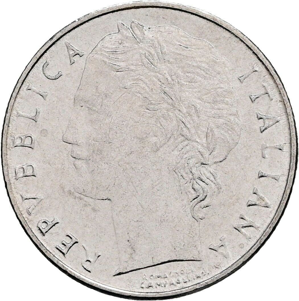100 Lire 1991 – Vorderseite