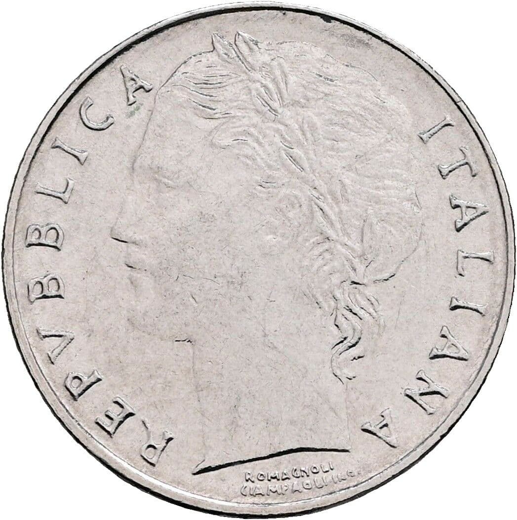 100 Lire 1992 – Vorderseite