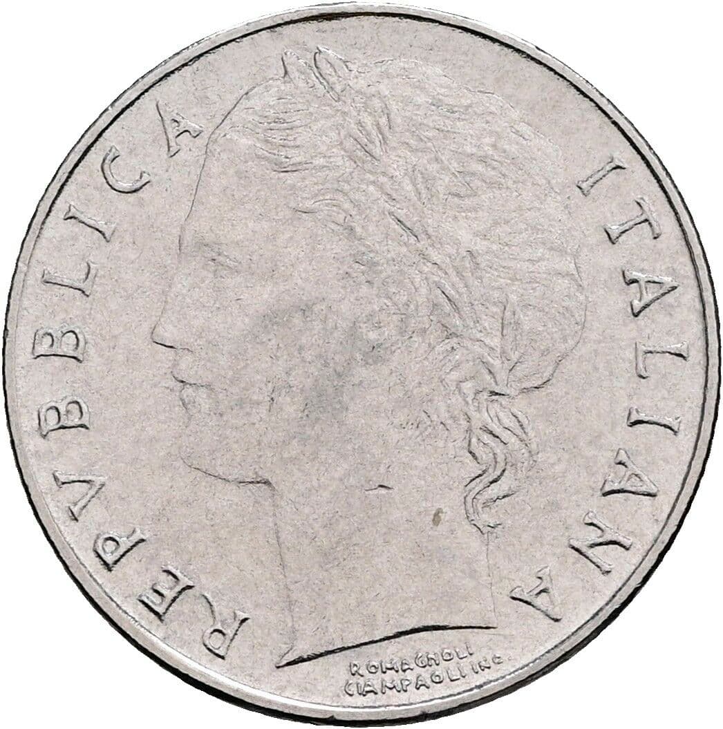 100 Lire 1991 – Vorderseite