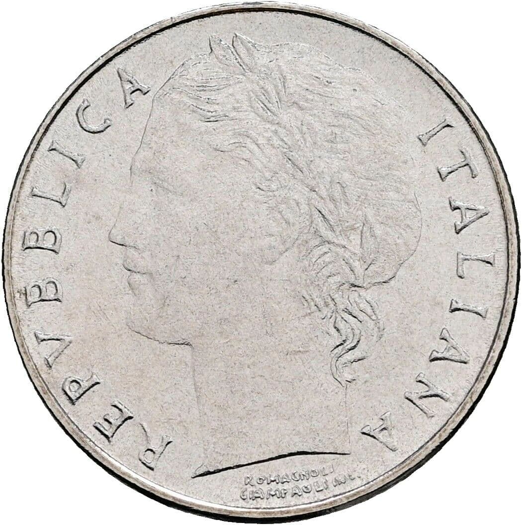 100 Lire 1991 – Vorderseite