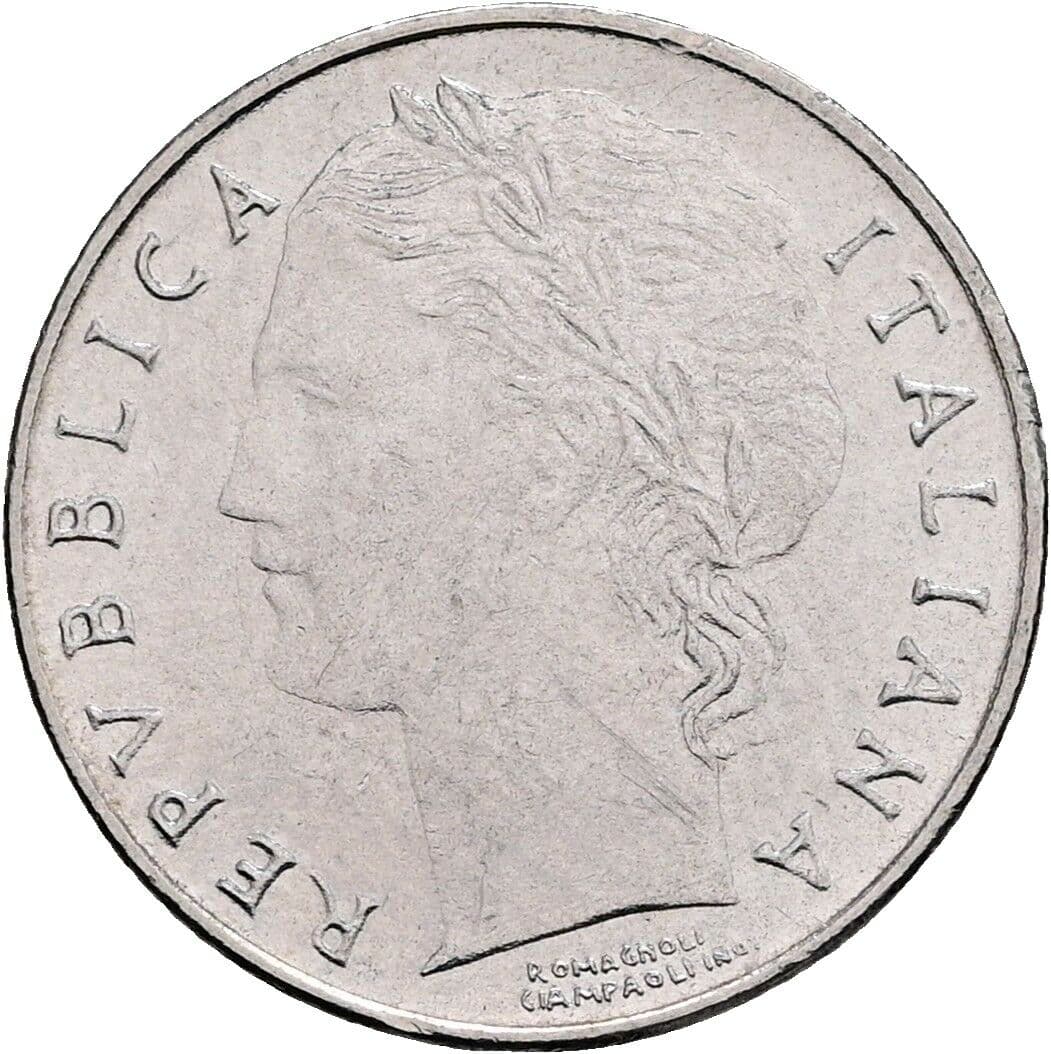 100 Lire 1991 – Vorderseite